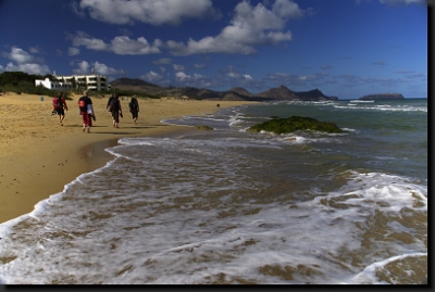 Na zlaté pláži Praia Dourada na ostrově Porto Santo